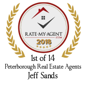 Top Rated Peterborough Real Estate Agent Badge for Jeff Sands verified on 2020-02-24 by Rate-My-Agent.com