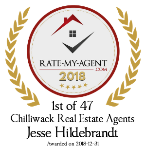 Top Rated Chilliwack Real Estate Agent Badge for Jesse Hildebrandt verified on 2020-02-24 by Rate-My-Agent.com